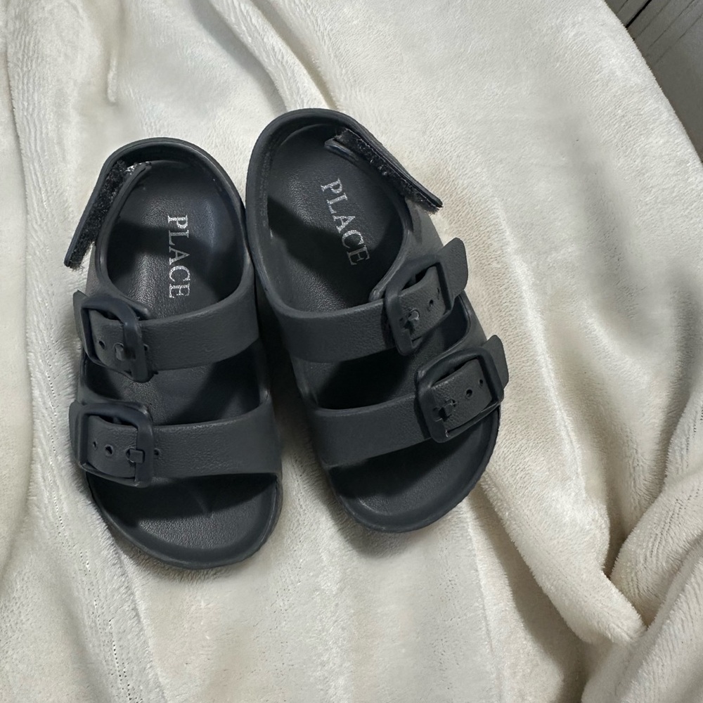 Place Kids Charcoal Sandals